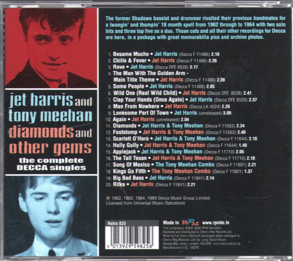 Jet Harris And Tony Meehan - Diamonds And Other Gems The Complete Decca Singles - Cd