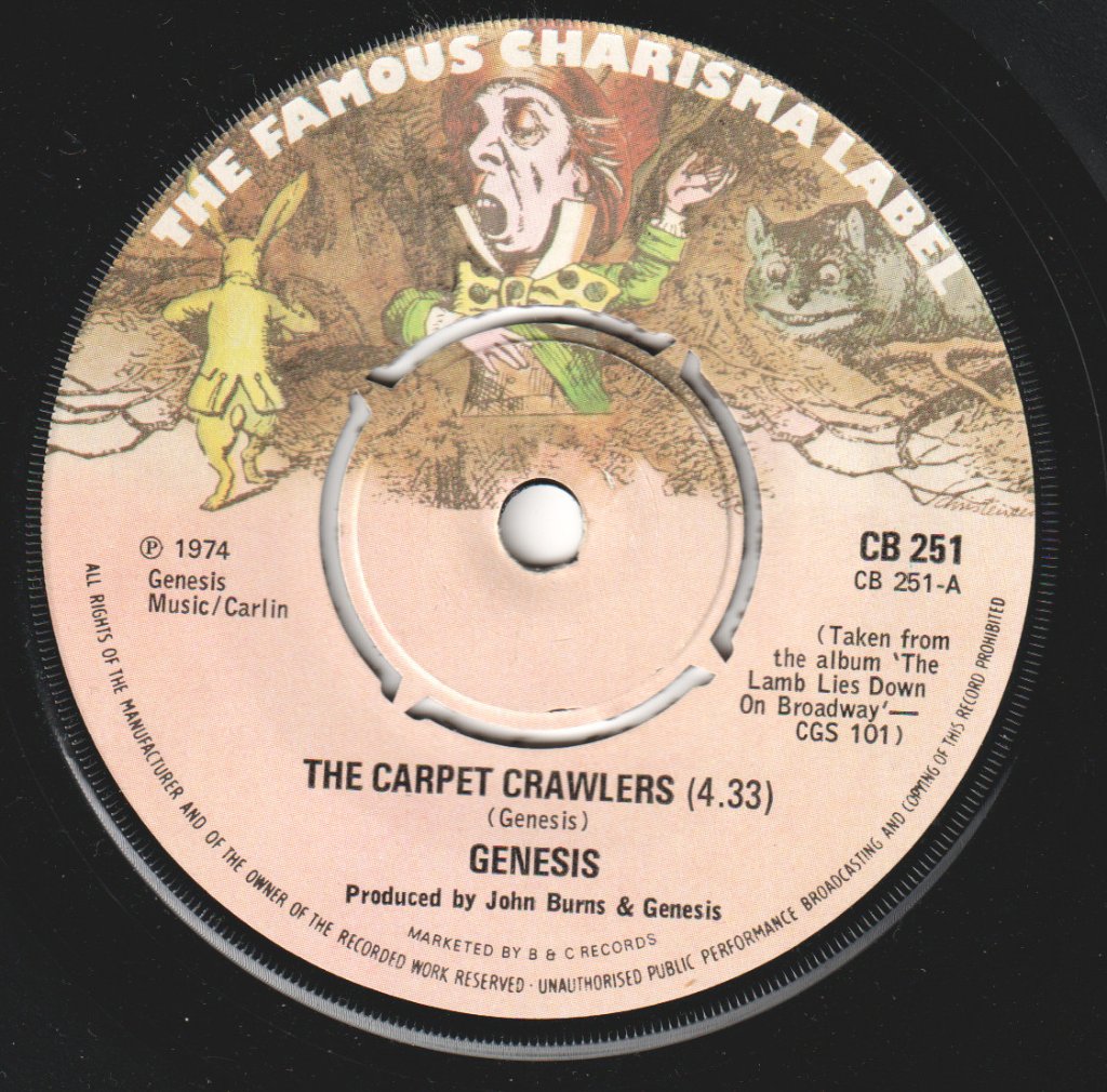 Genesis (Rock/Prog/Pop Group) - Carpet Crawlers - 7 Inch