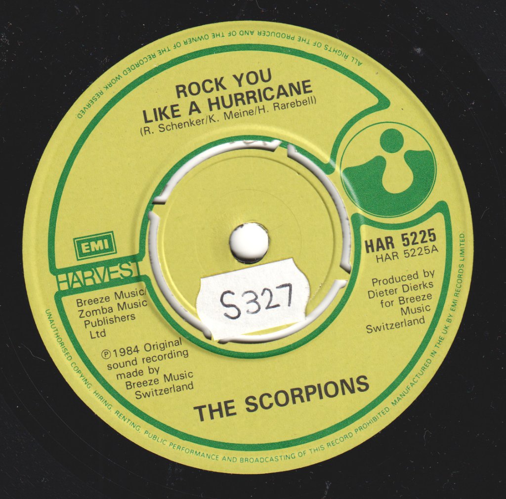 Scorpions - Rock You Like A Hurricane - 7 Inch