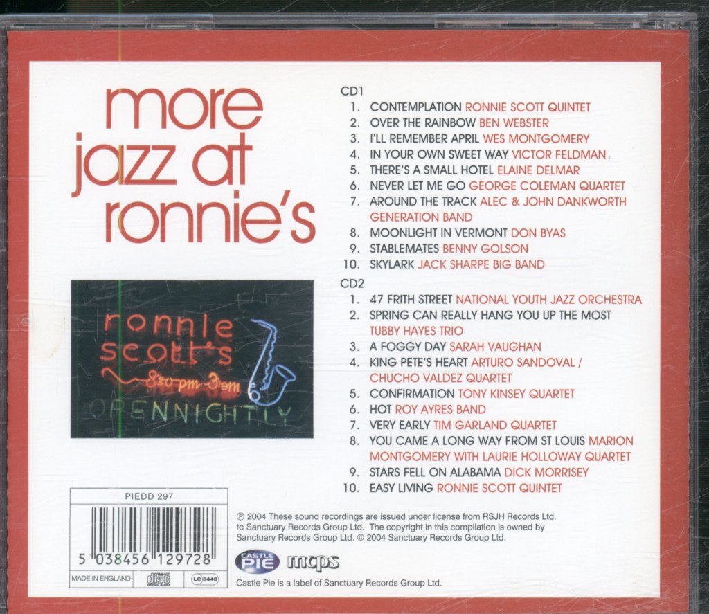 Various Artists - More Jazz At Ronnie's - Cd