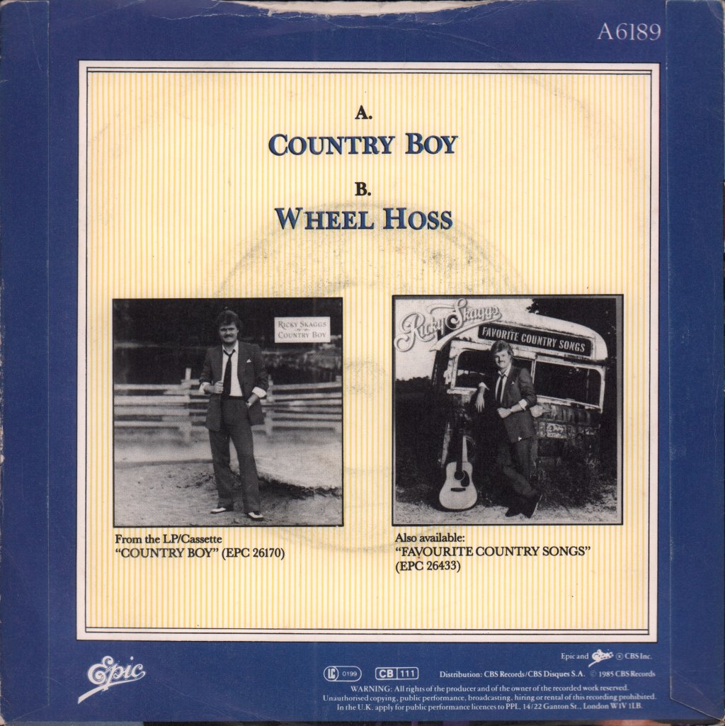 Ricky Skaggs - Country Boy - 7 Inch