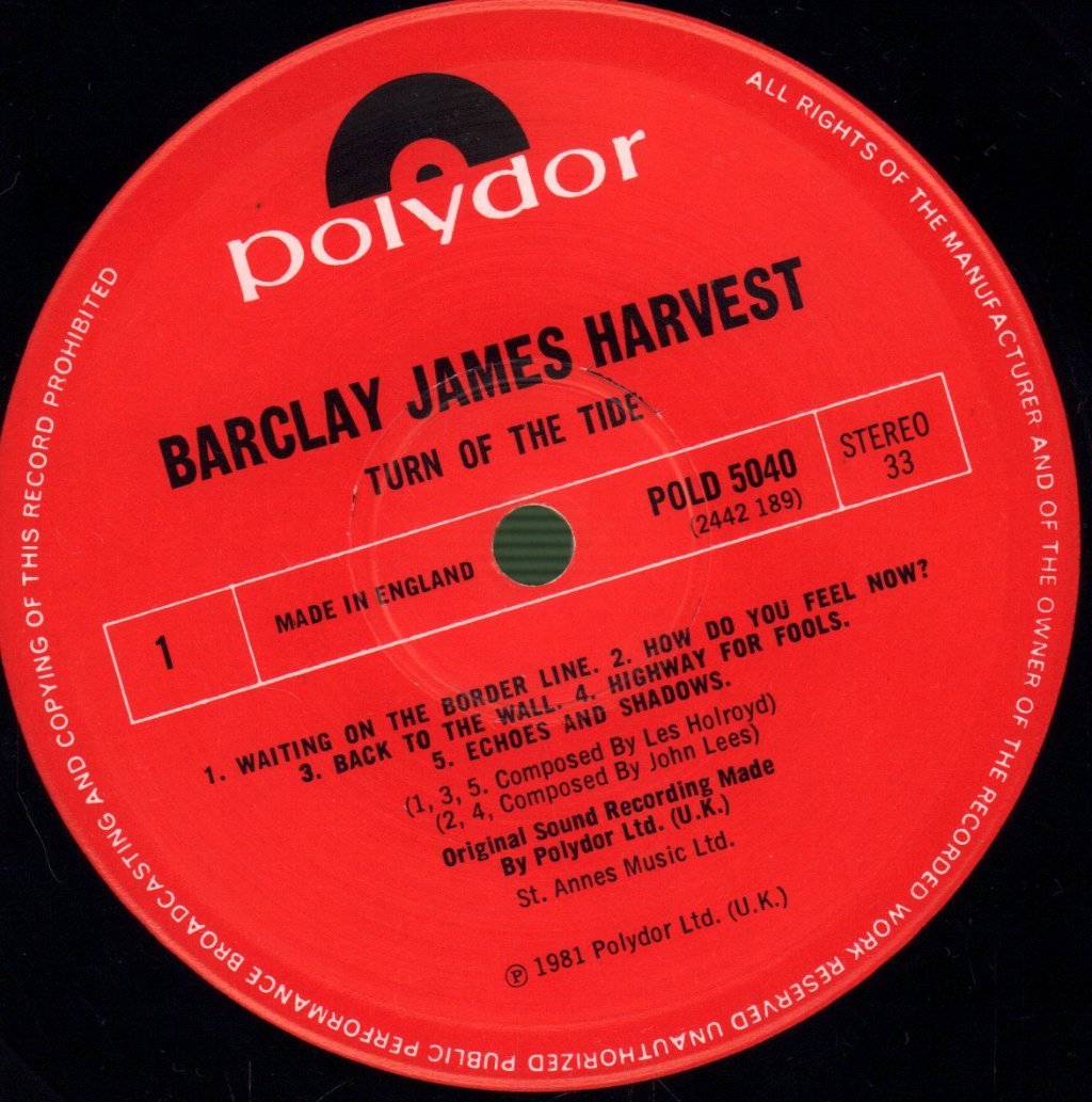 Barclay James Harvest - Turn Of The Tide - Lp