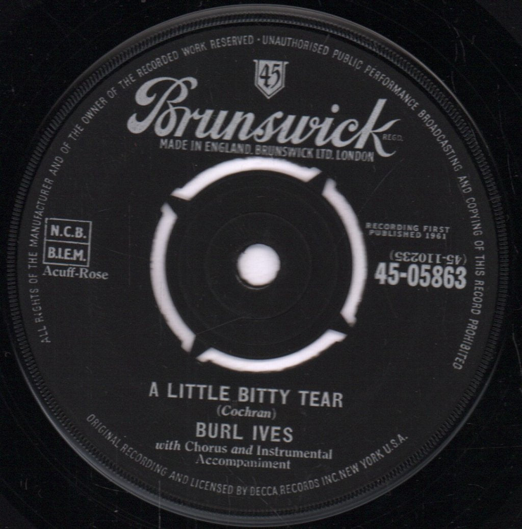 Burl Ives - A Little Bitty Tear - 7 Inch