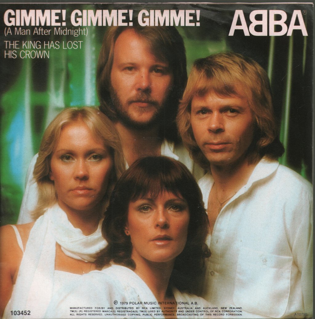 ABBA - Gimme! Gimme! Gimme! (A Man After Midnight) - 7 Inch