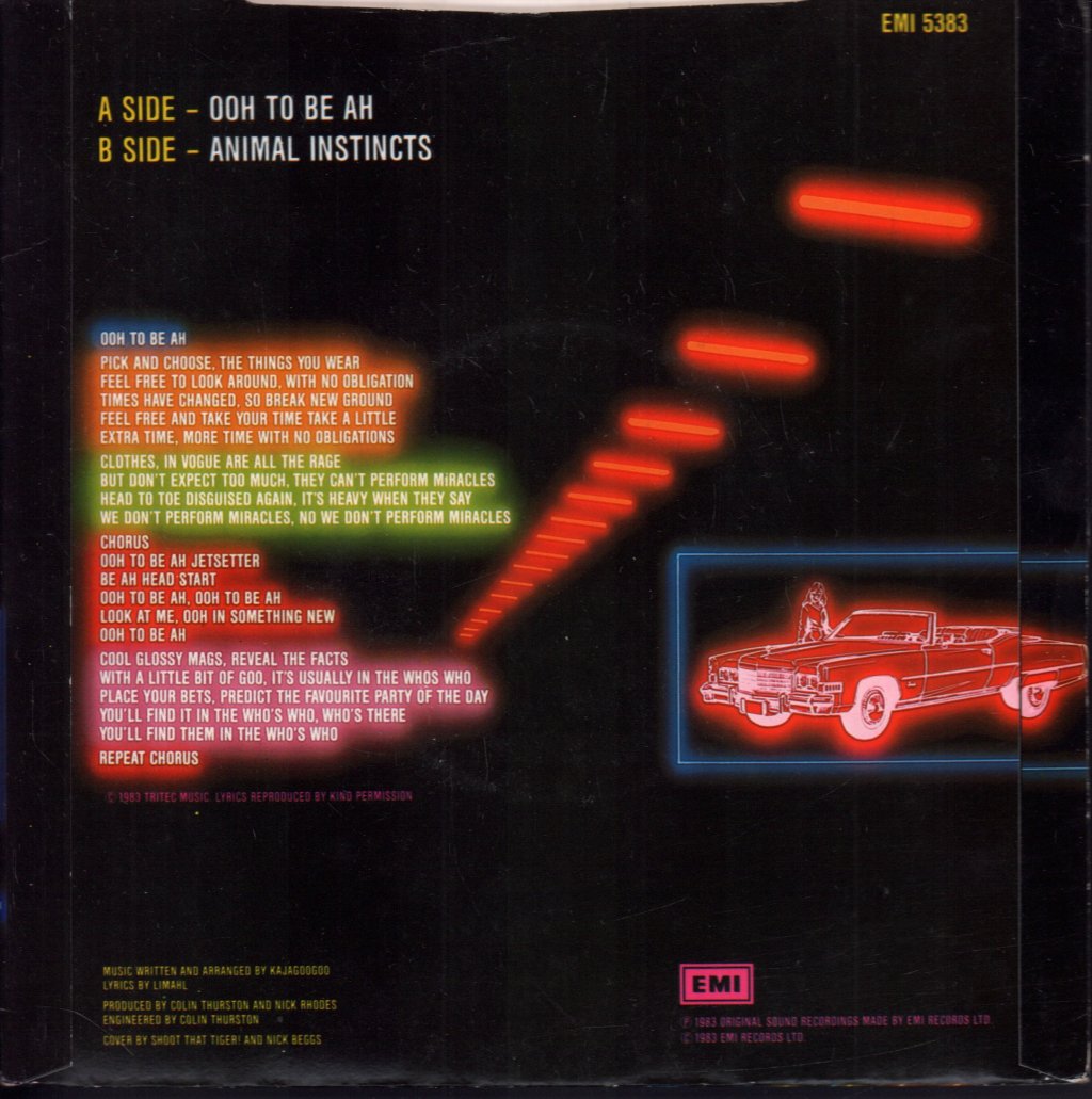 Kajagoogoo - Ooh To Be Ah - 7 Inch