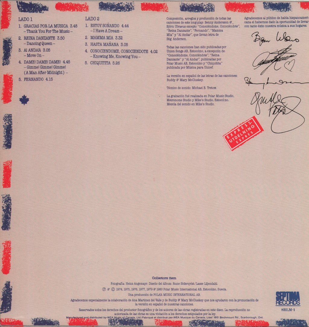 ABBA - Gracias Por La Musica - Lp