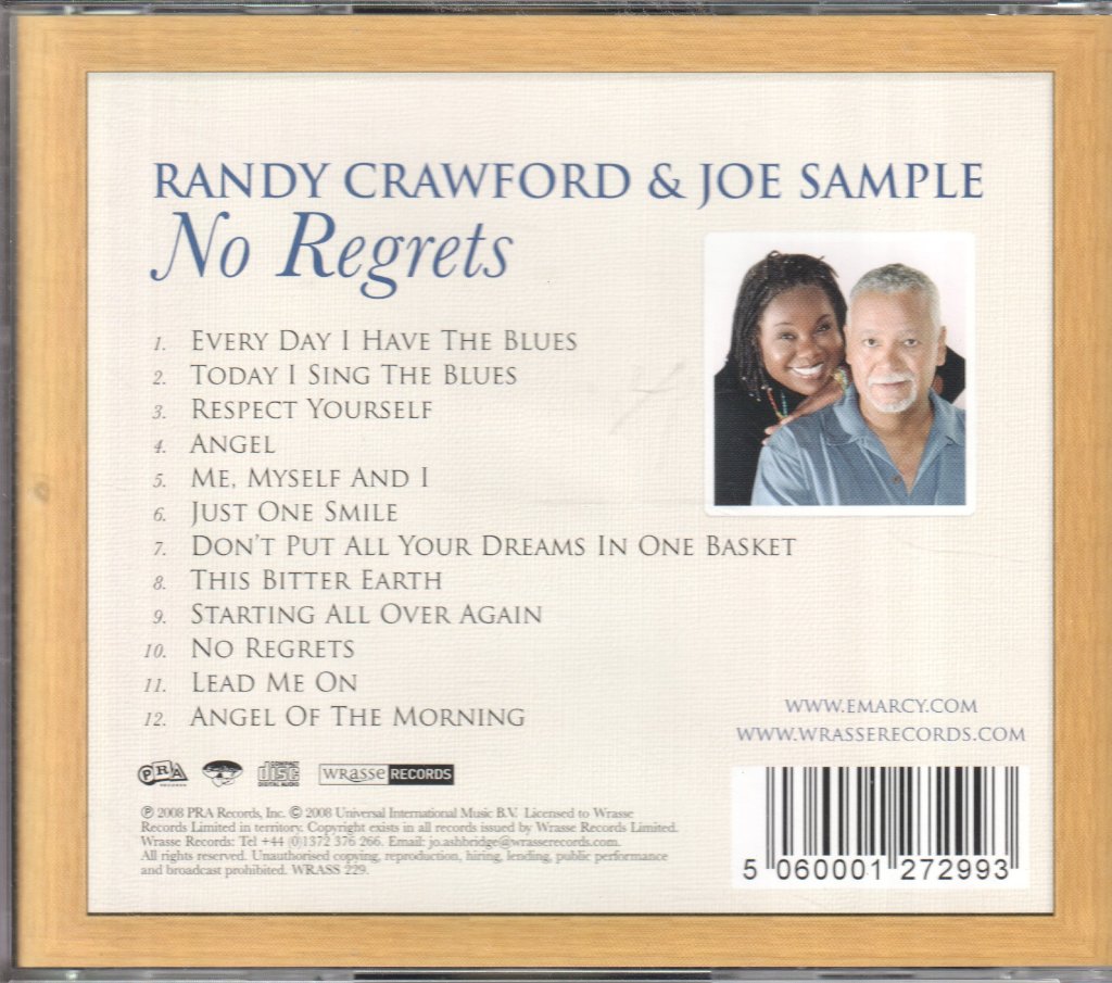 randy crawford & joe sample - No Regrets - Cd