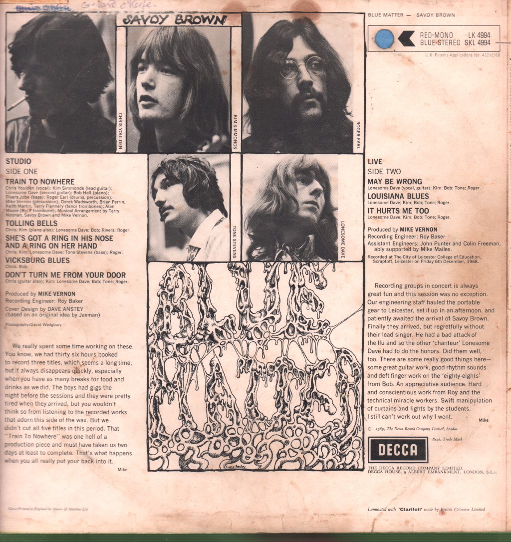 Savoy Brown - Blue Matter - Lp