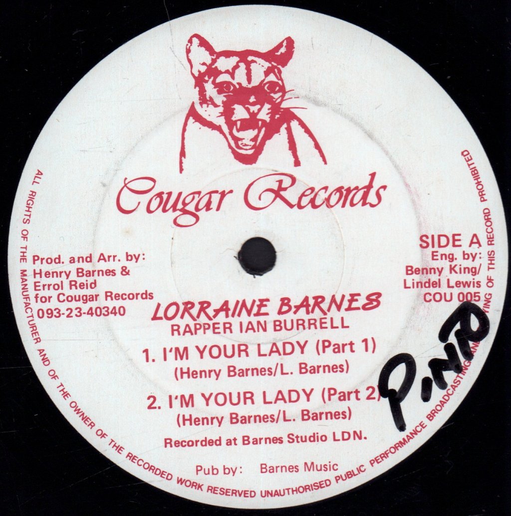 Lorraine Barnes - I'm Your Lady - 12 Inch