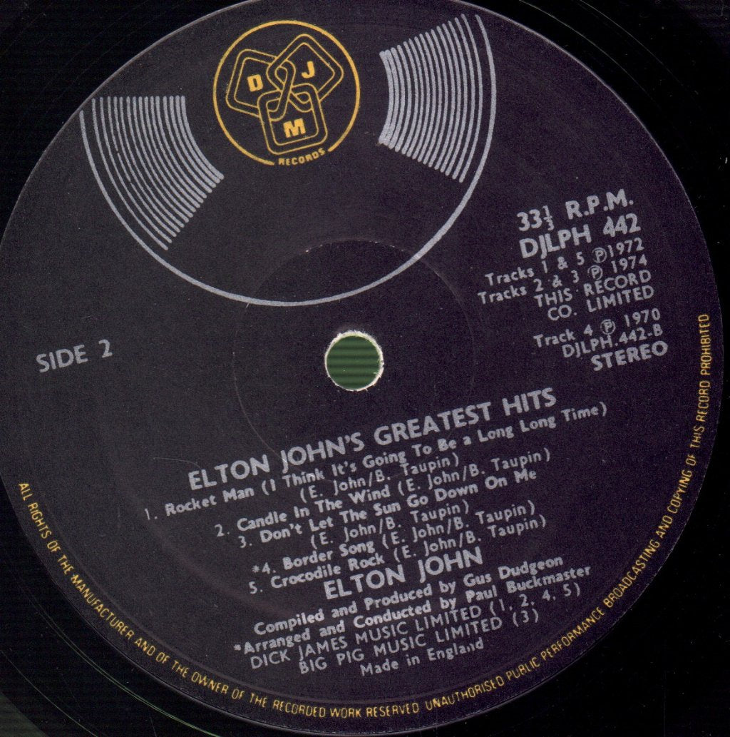 Elton John - Greatest Hits - Lp