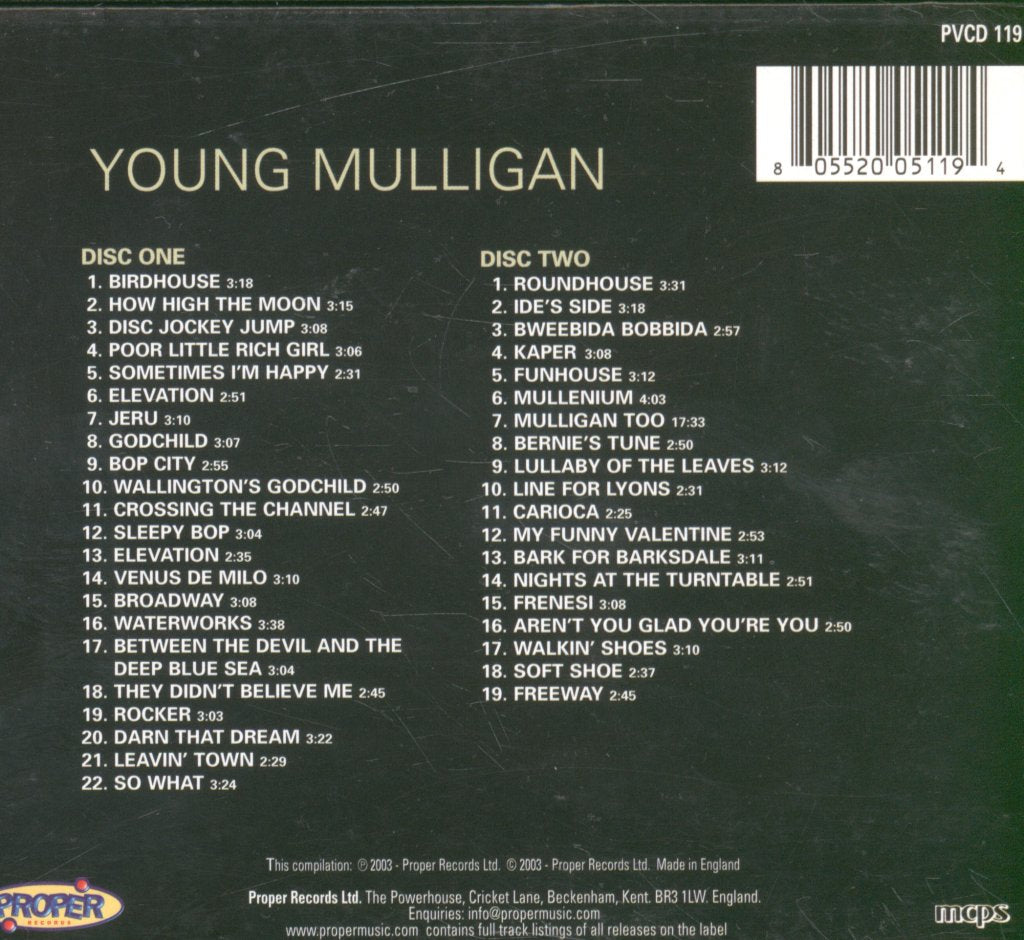 Gerry Mulligan - Young Mulligan - Double Cd