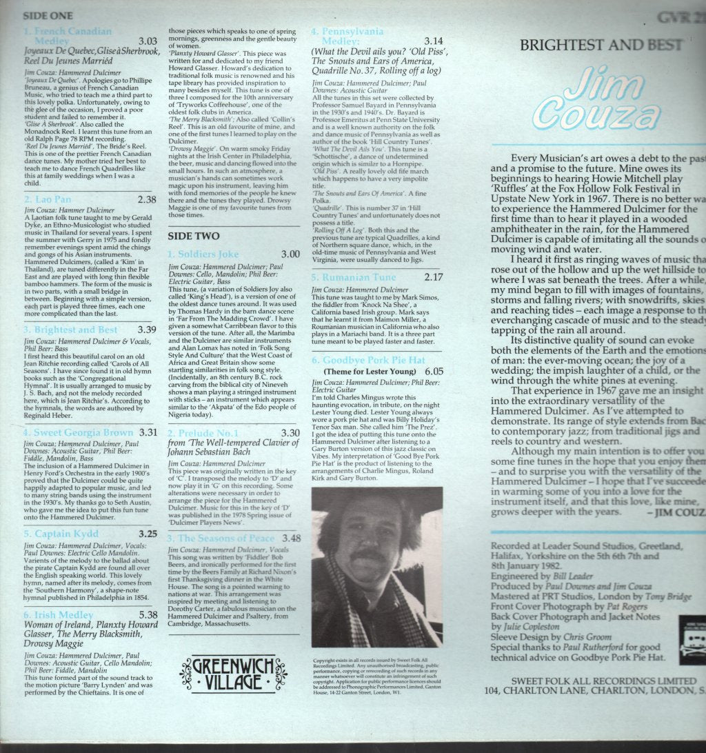 Jim Couza - Brightest And Best - Lp