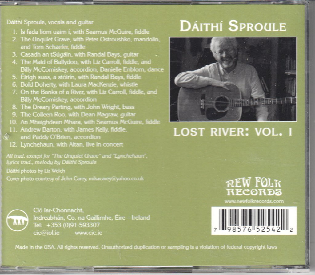 Daithi Sproule - Lost River: Vol.1 - Cd