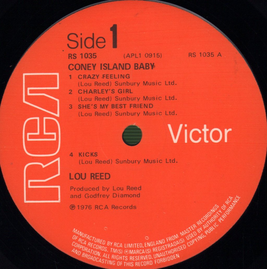 Lou Reed - Coney Island Baby - Lp