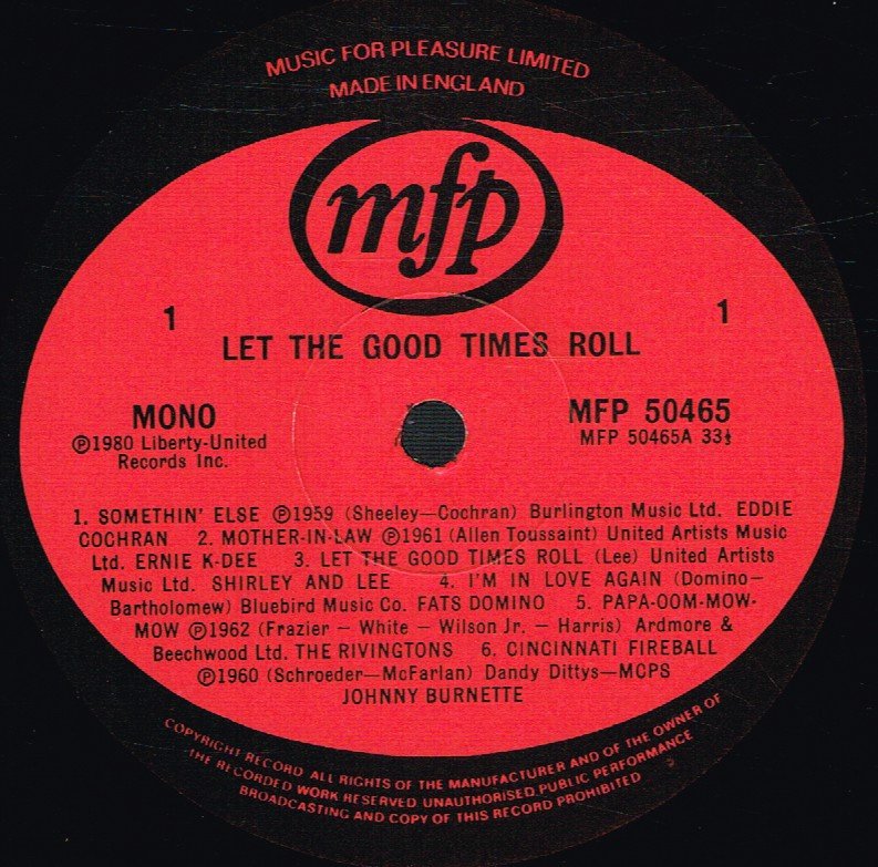 Various Artists - Let The Good Times Roll - Lp