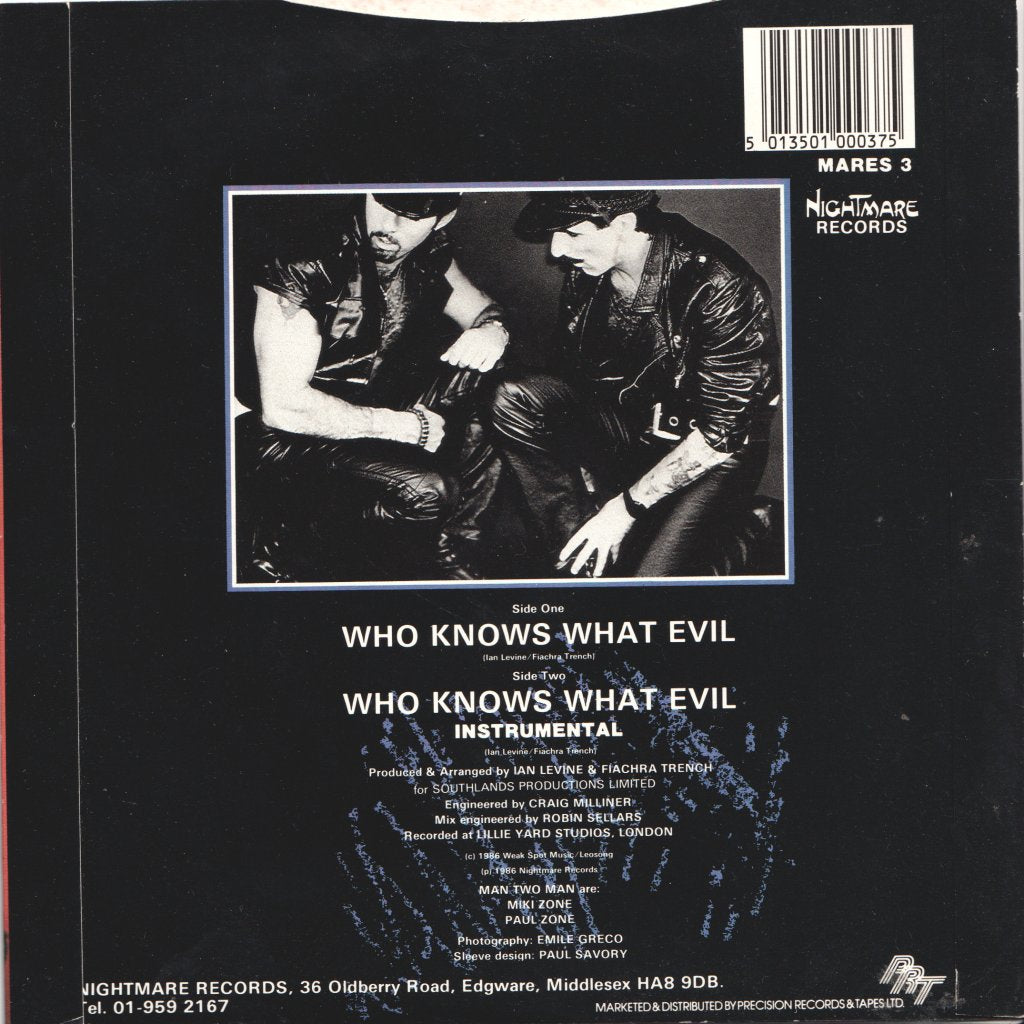 Man Two Man - Who Knows What Evil - 7 Inch