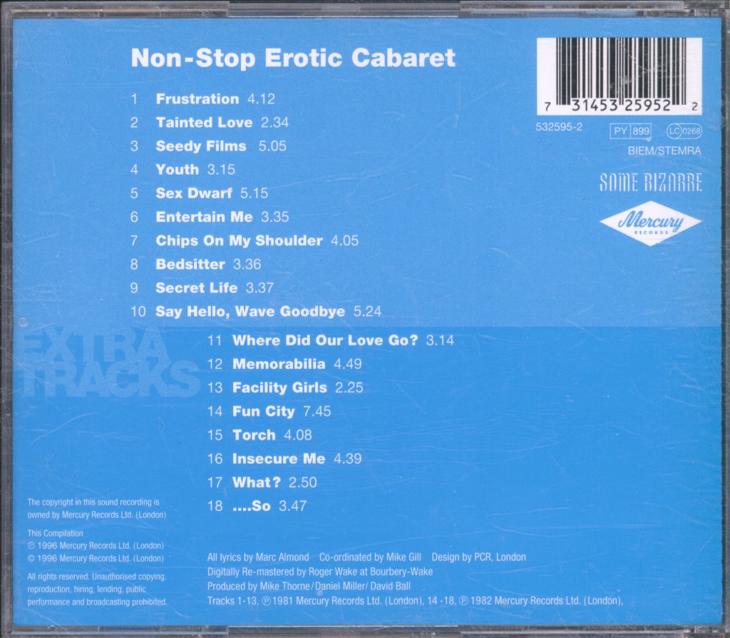 Soft Cell - Non-Stop Erotic Cabaret - Cd