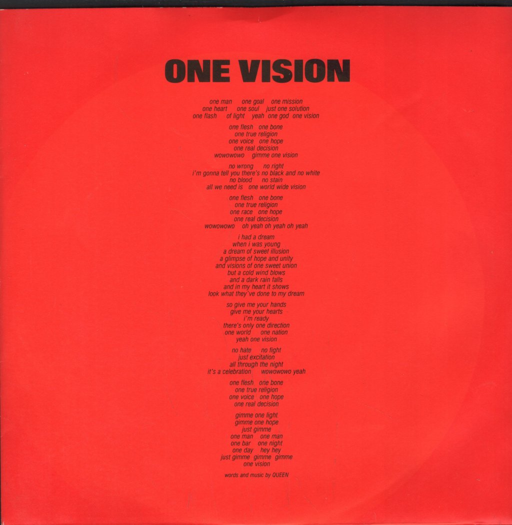 Queen - One Vision - 7 Inch