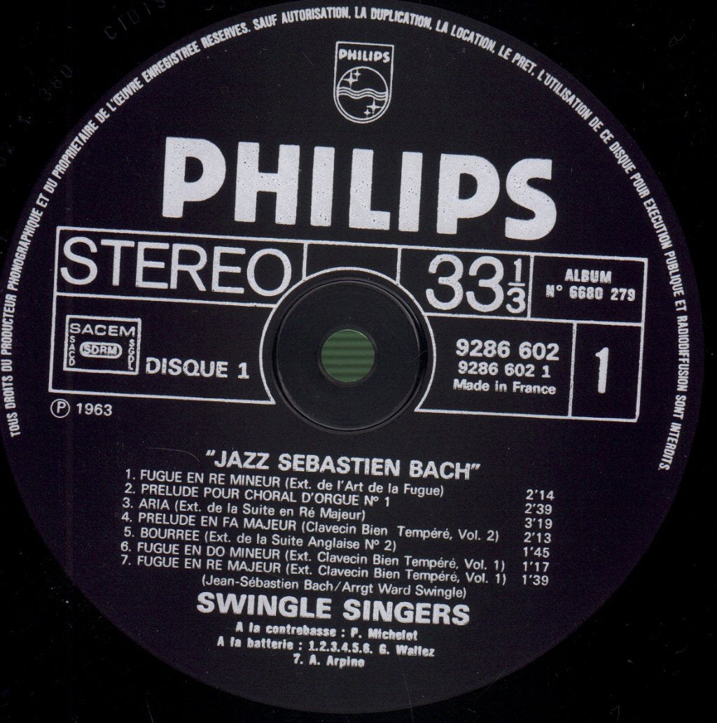 Les Swingle Singers - Jazz Sebastien Bach - Double Lp