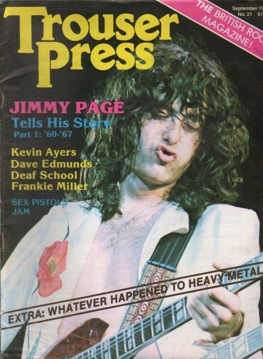Jimmy Page/Be Bop Delxue - Trouser Press September 1977 no.21 - Magazine