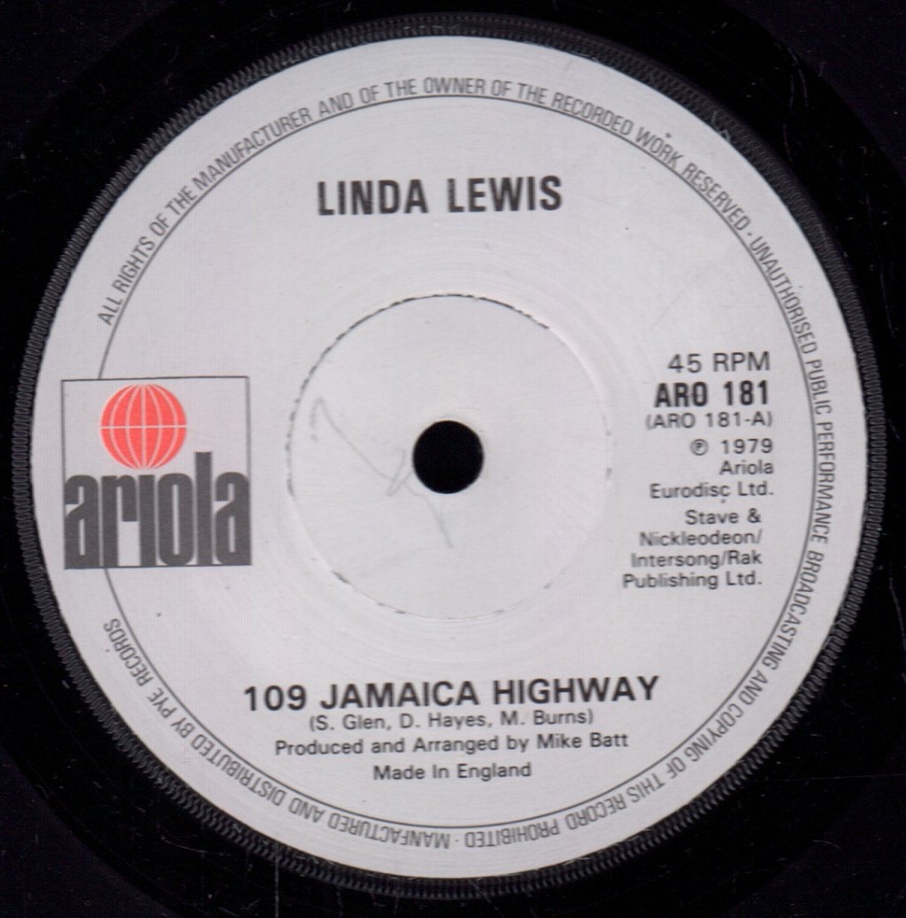 Linda Lewis - 109 Jamaica Highway - 7 Inch