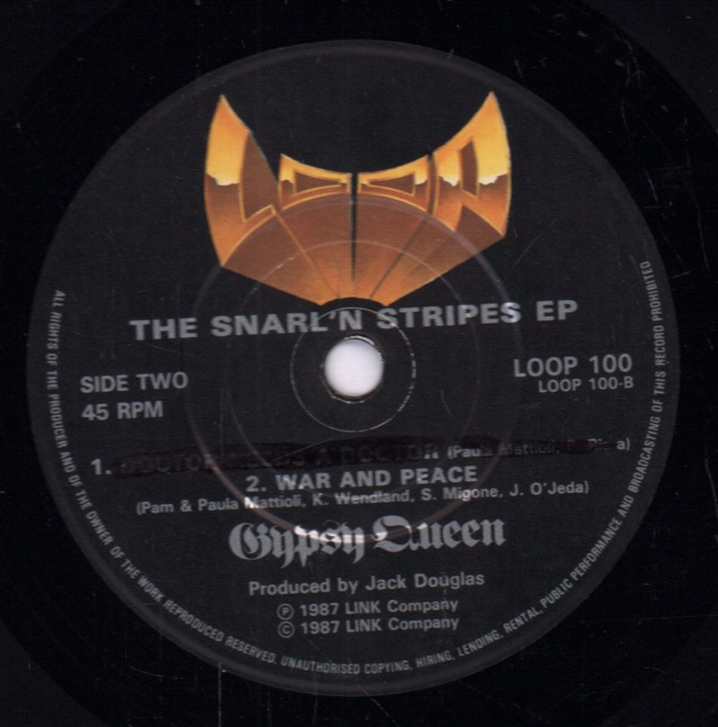 Gypsy Queen - Snarl 'N Stripes EP - 7 Inch