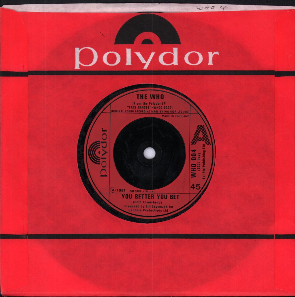 Who - You Better You Bet - 7 Inch