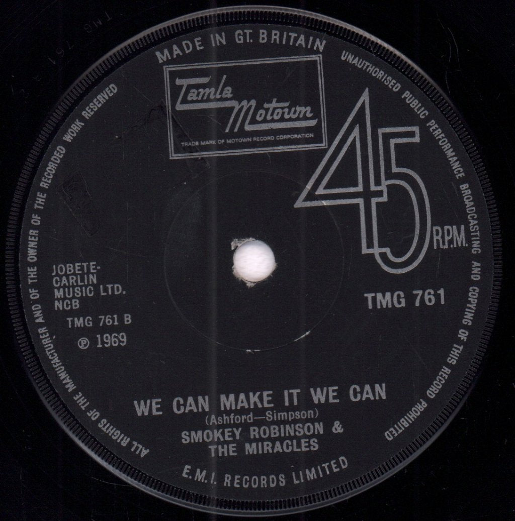 Smokey Robinson And The Miracles - Come Round Here I'm The One You Need - 7 Inch