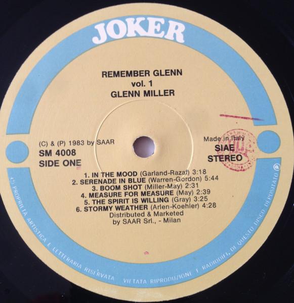 Glenn Miller - Remember Glenn Vol.1 - Lp