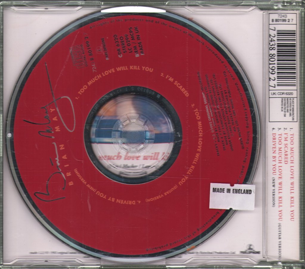 Brian May - Too Much Love Will Kill You - Cd
