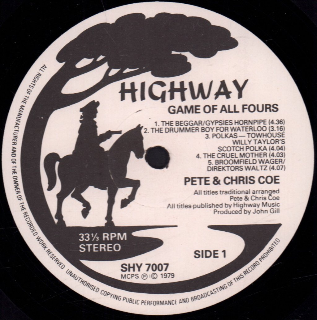 Pete And Chris Coe - Game Of All Fours - Lp