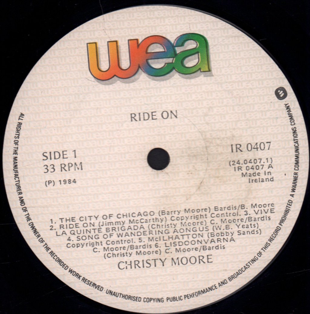 Christy Moore - Ride On - Lp