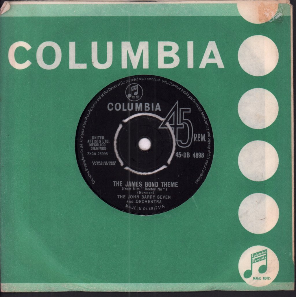 John Barry Seven And Orchestra - James Bond Theme From Film Doctor No - 7 Inch