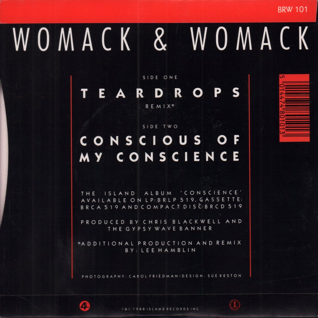 Womack And Womack - Teardrops - 7 Inch