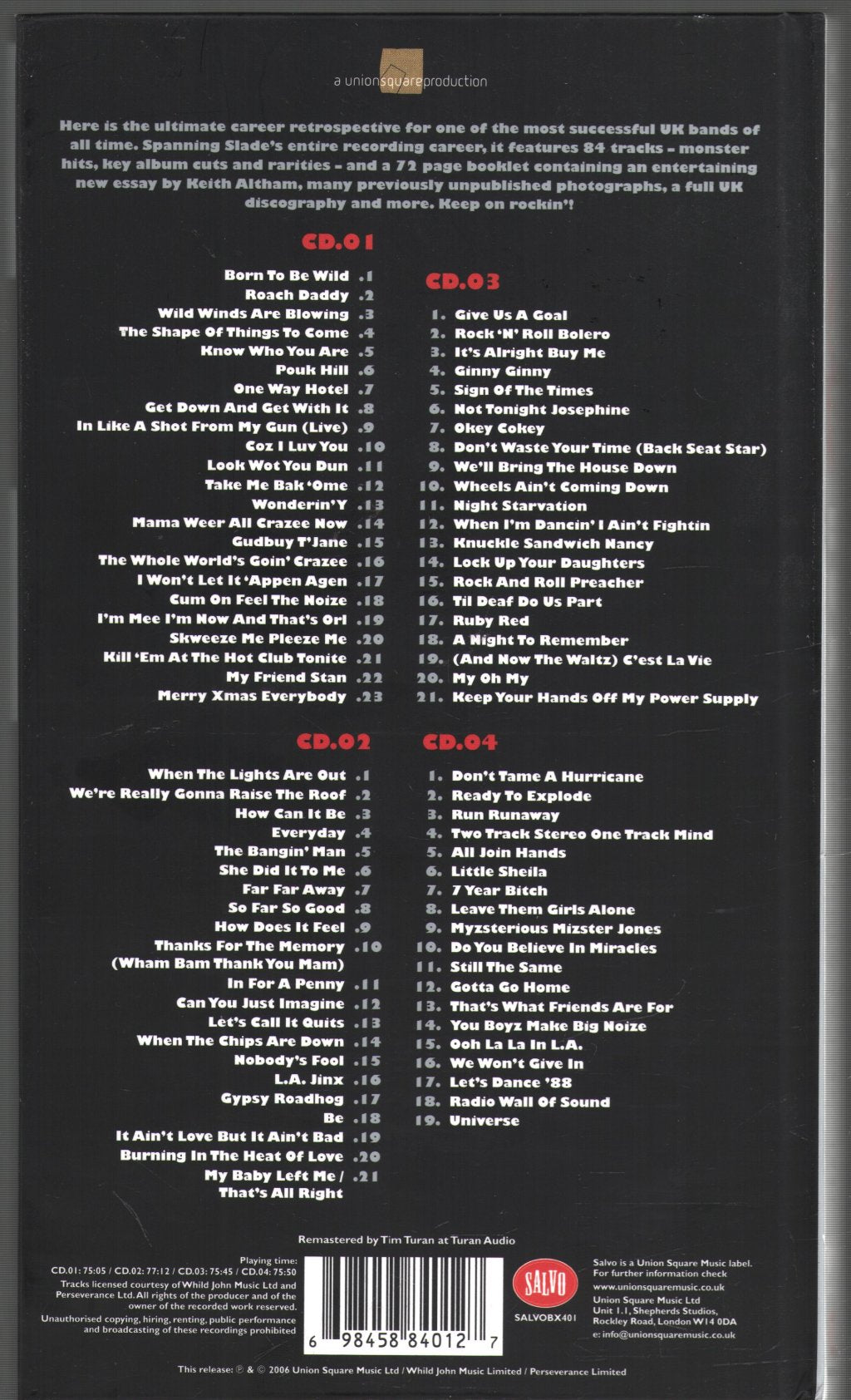 Slade - Slade Box (4CD Anthology 1969-1991) - Cd Set