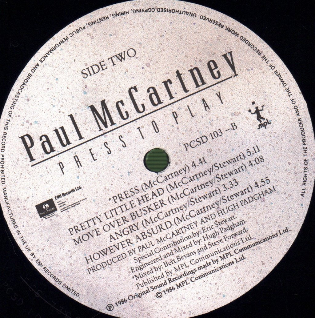 Paul McCartney - Press To Play - Lp