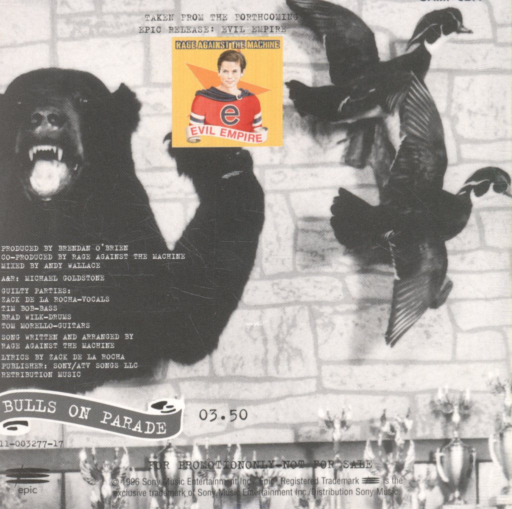 Rage Against The Machine - Bulls On Parade - Cd