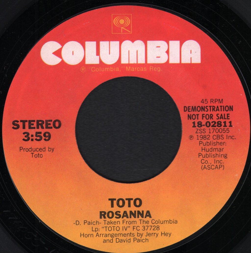 Toto - Rosanna - 7 Inch