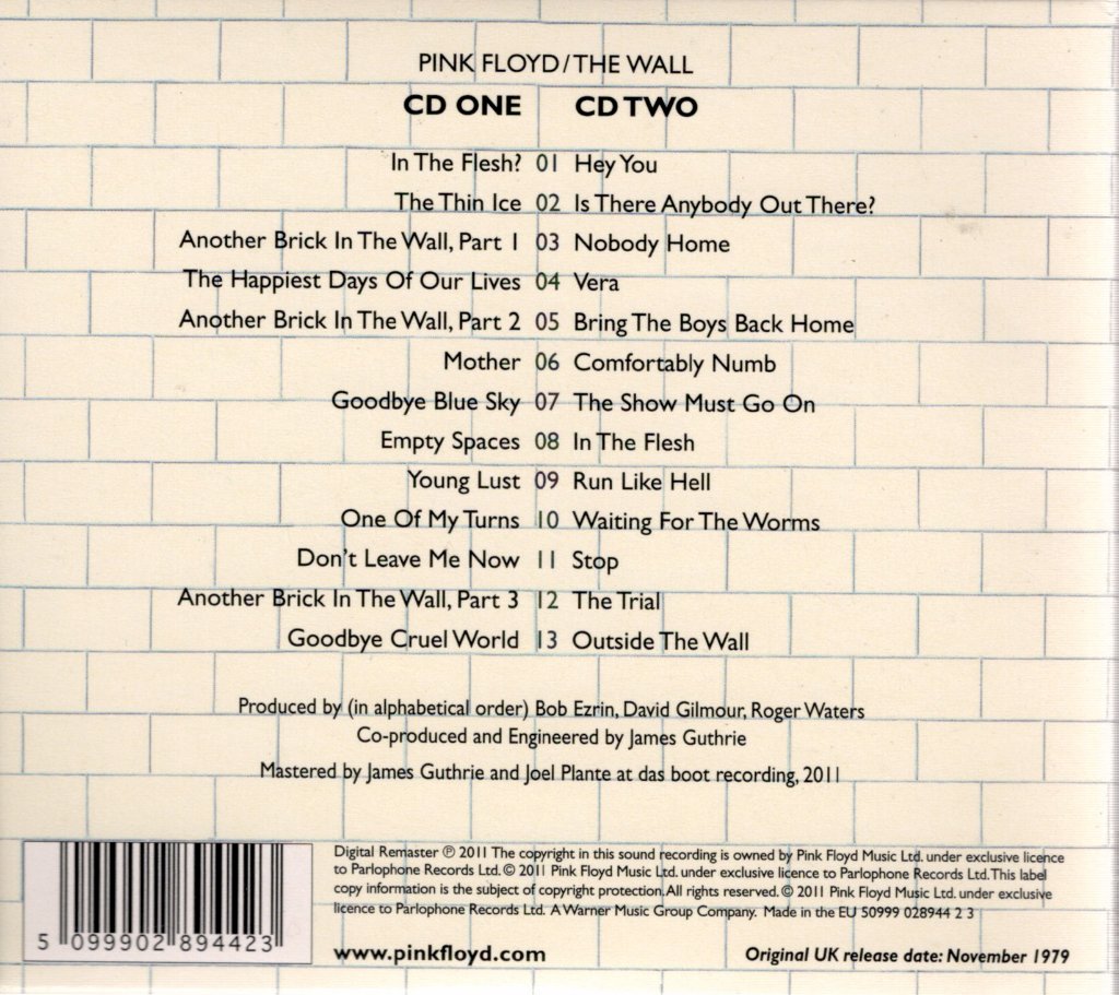 Pink Floyd - Wall - Double Cd