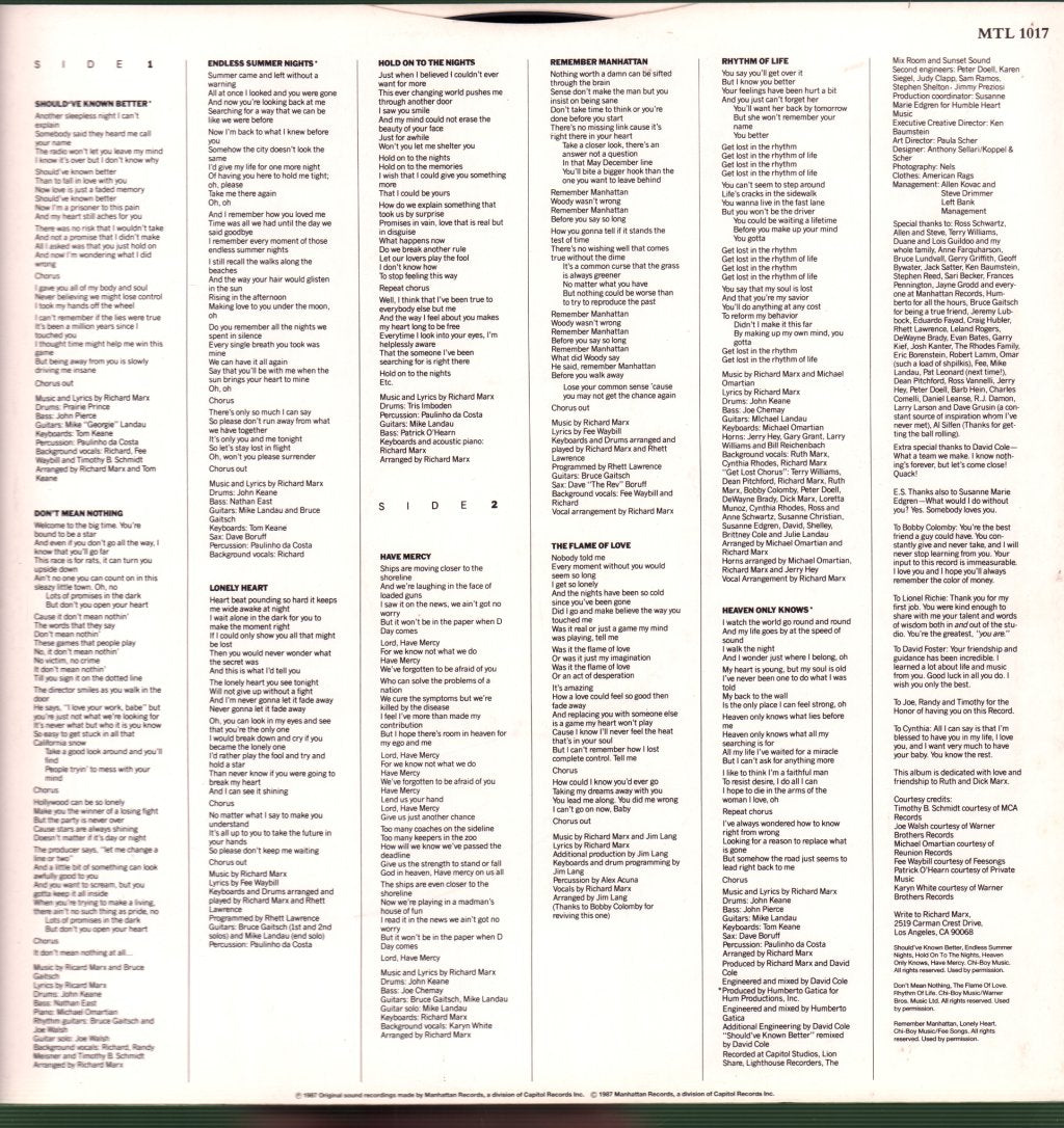 Richard Marx - Richard Marx - Lp