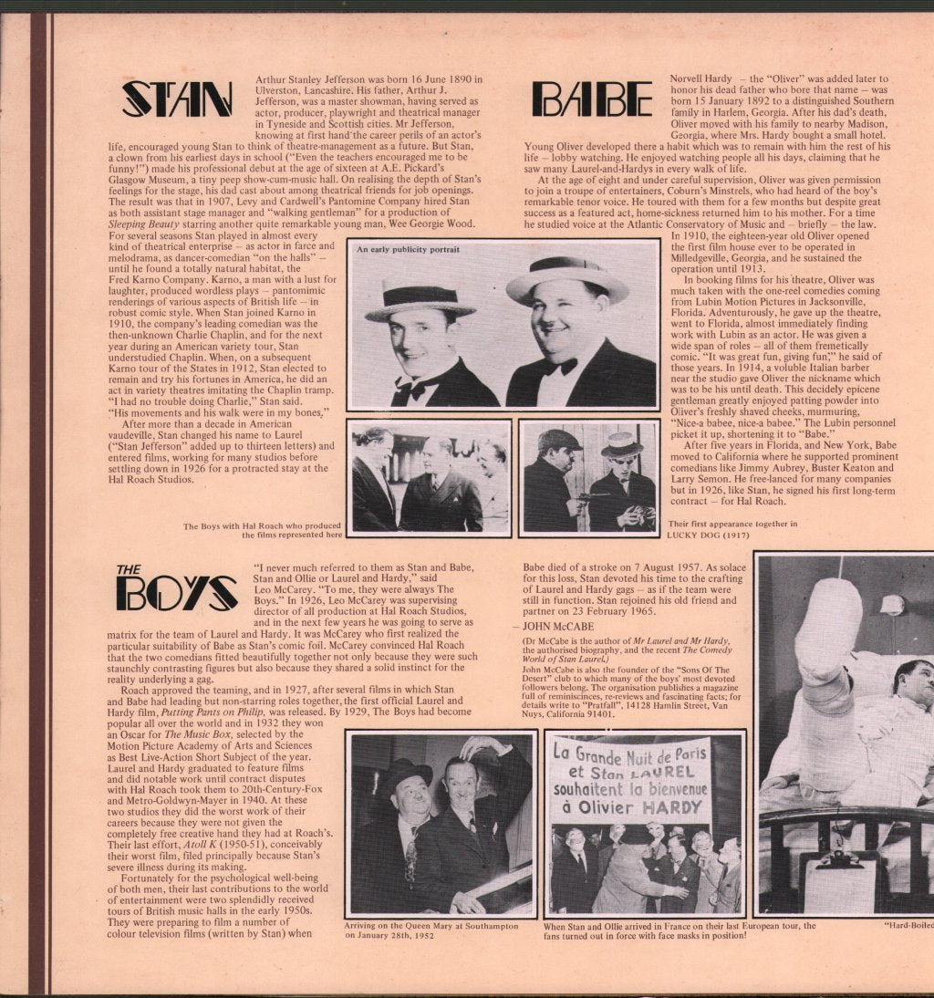 Laurel And Hardy (Comedy) - Golden Age Of Hollywood Comedy - Lp