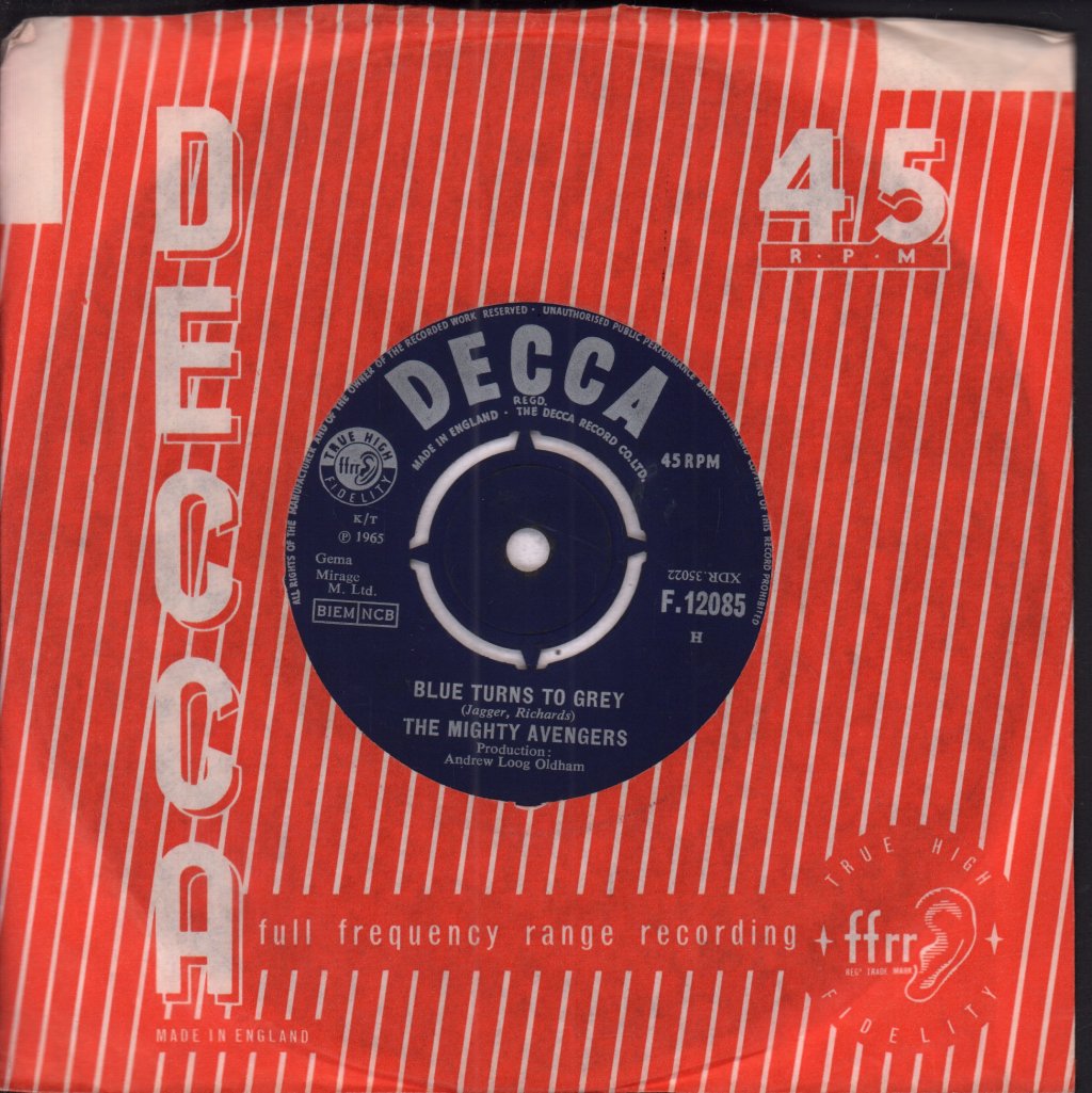 Mighty Avengers - Blue Turns To Grey - 7 Inch