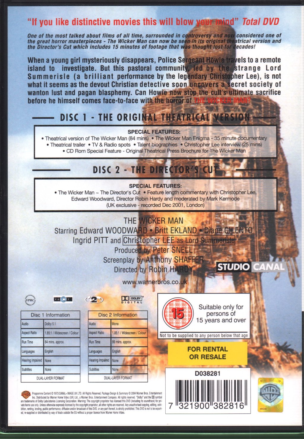 Wicker Man - Wicker Man - Dvd
