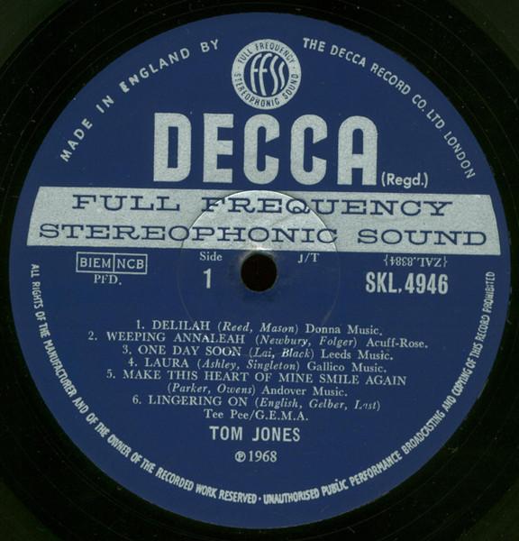Tom Jones - Delilah - Lp