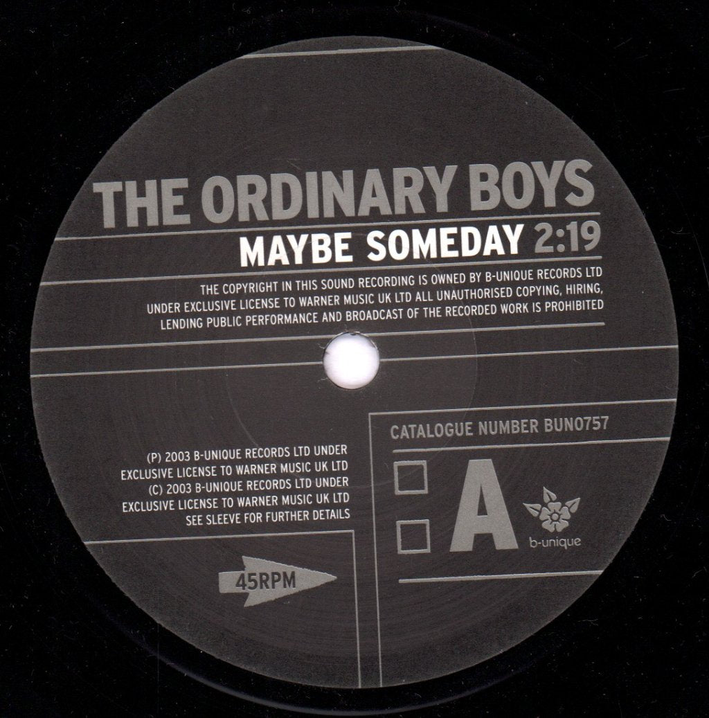 Ordinary Boys - Maybe Someday - 7 Inch
