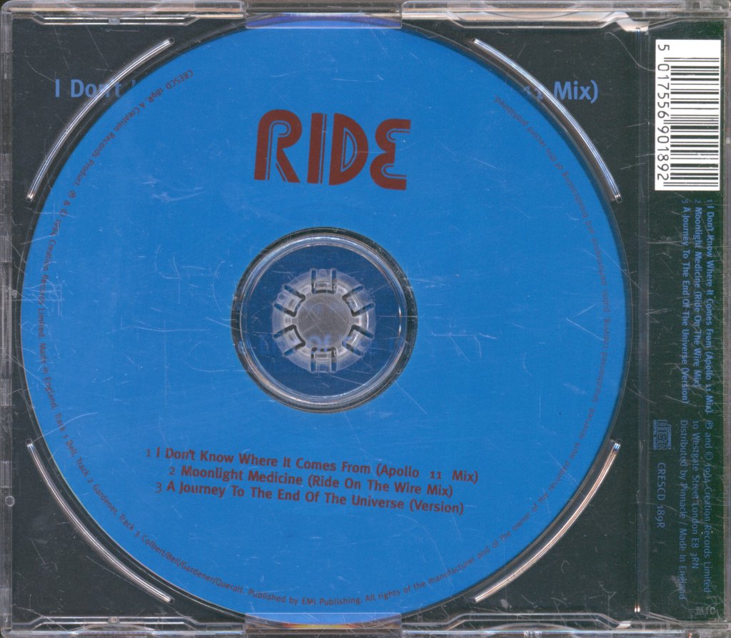 Ride - I Don't Know Where It Comes From - Cd