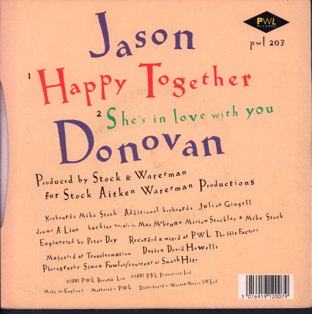 Jason Donovan - Happy Together - 7 Inch