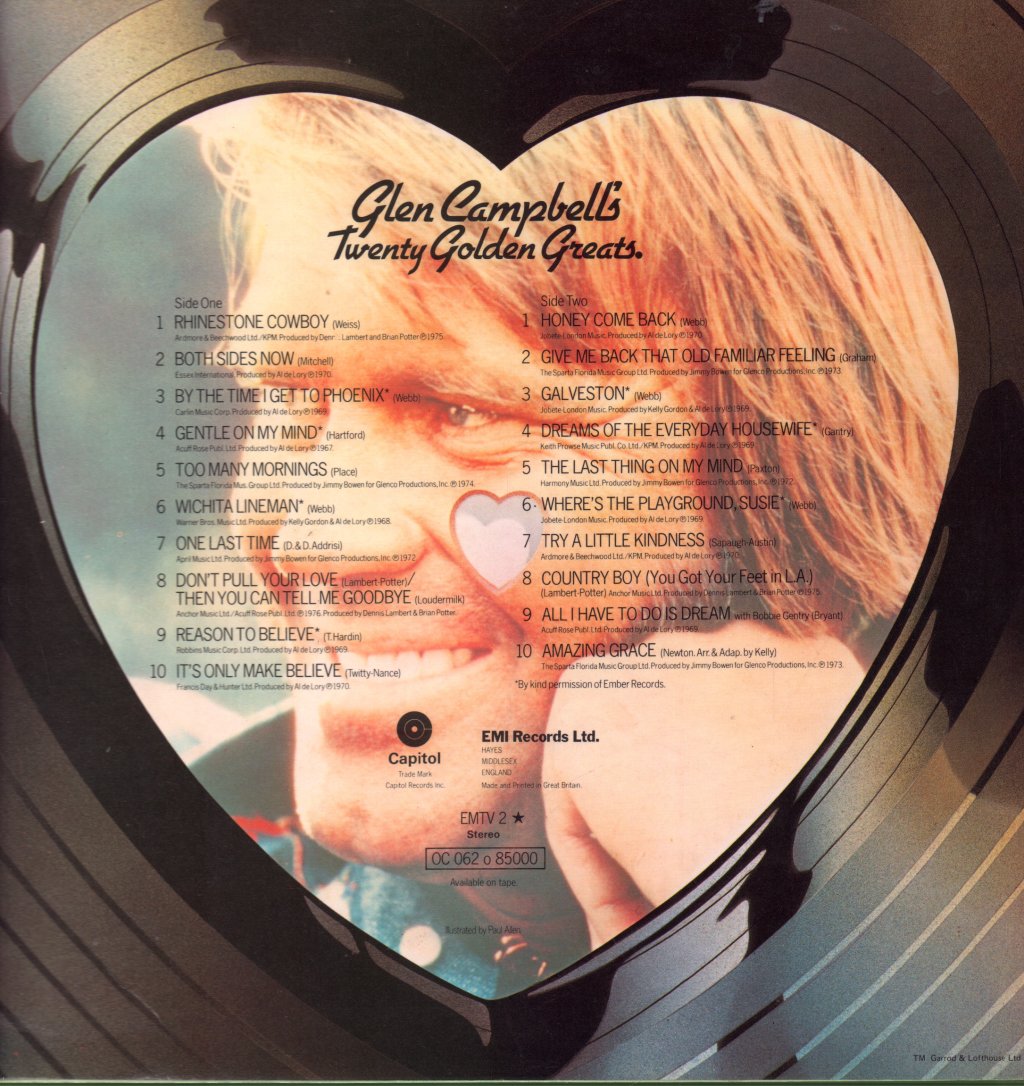 Glen Campbell - Twenty Golden Greats - Lp