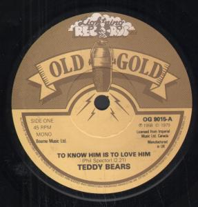 Teddy Bears/Jody Reynolds - To Know Him Is To Love Him/Endless Sleep - 7 Inch