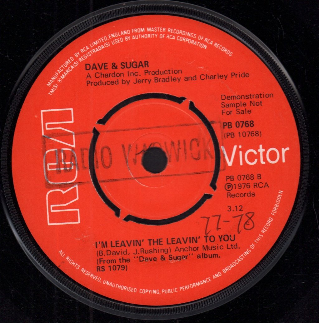 Dave And Sugar - I'm Gonna Love You - 7 Inch